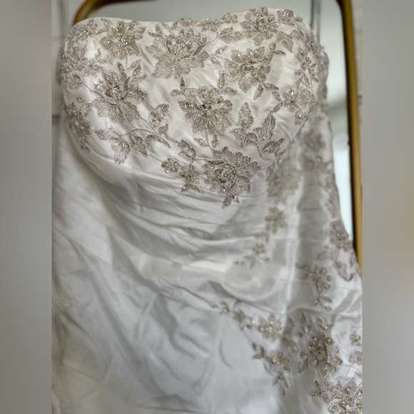 Wedding Dress - Delicate floral beading